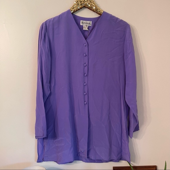 NWT Vintage 90’s Diane von Furstenberg Silk Tunic Top DVF - Picture 1 of 5